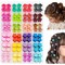 96pcs Mini Flower Hair Clips - 24 Multicolors in Organizer Box